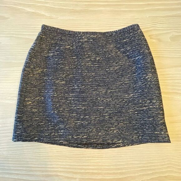 Madewell Courtyard Skirt Blue Tweed 8 - Picture 6 of 16